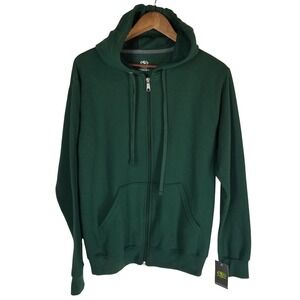 Athletic Works Mens Green Full Zip Fleece Hoodie Sweatshirt Size S 34-36 NWT